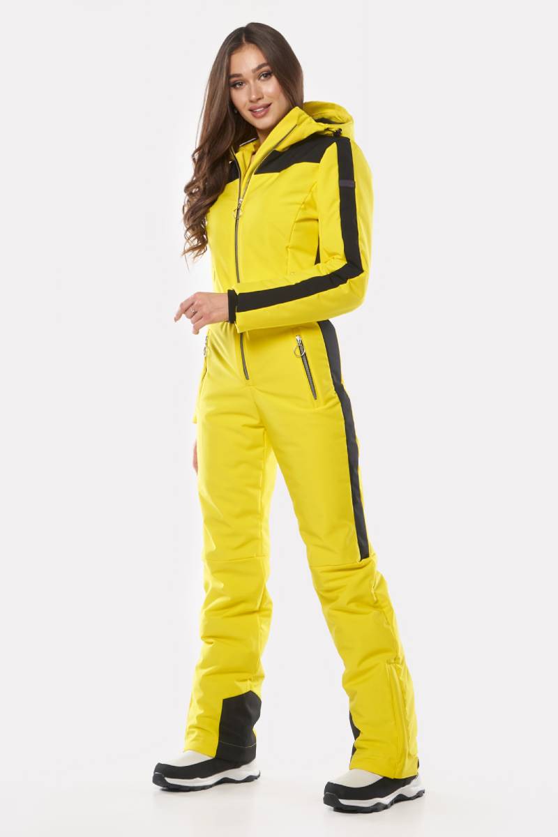 картинка Комбинезон горнолыжный женский Black peak yellow